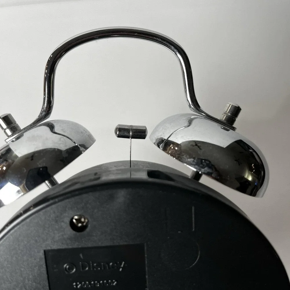 Vintage Disney Mickey Mouse Twin Bell Alarm Clock Analog Retro Tested‎ Working